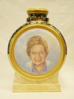 This is my moms oil portrait urn